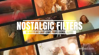 Nostalgic Light Leaks Professional Filters Elements template preview