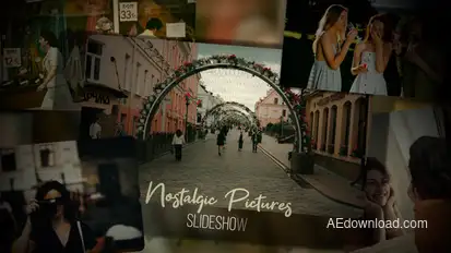 Nostalgic Pictures Slideshow Video Displays template preview