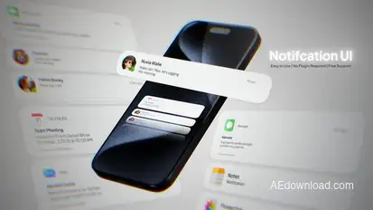 Notification UI Kit Titles template preview