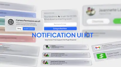 Notification Ui Liquid Glass Elements template preview