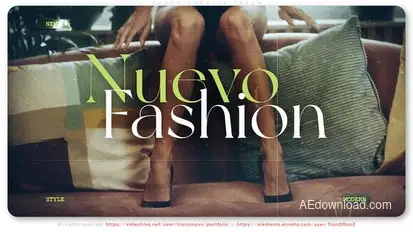 Nuevo Fashion Intro Video Displays template preview