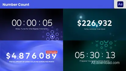 Number & Time Count Elements template preview