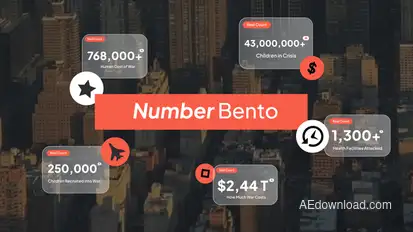 Number Bento Logo Stings template preview