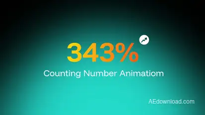 Number Count Up Logo Stings template preview