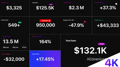 Number Counter Titles template preview