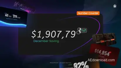Number Counter Titles template preview