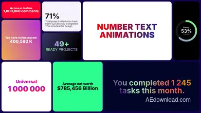 Number Counter Animation Openers template preview