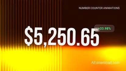 Number Counter Animations Infographics template preview