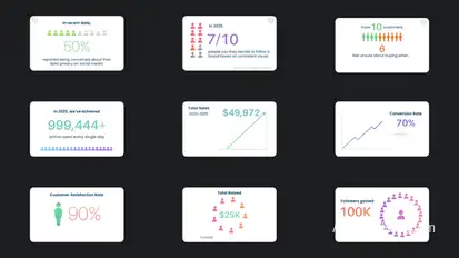 Number Counter Infographic Logo Stings template preview