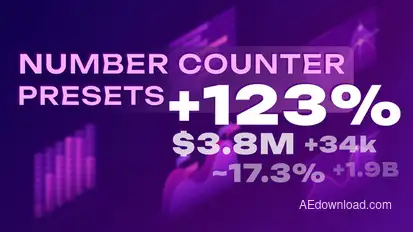 Number Counter Presets Titles template preview