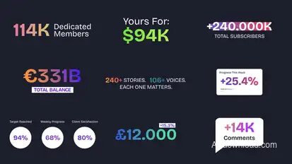 Number Counter Template Infographics template preview