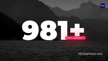 Number Text Animation - AE Titles template preview