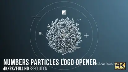 Numbers Particles Logo Opener Openers template preview