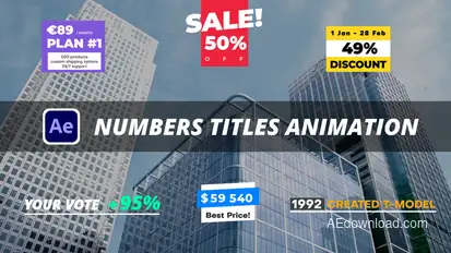 Numbers Titles Animation Titles template preview