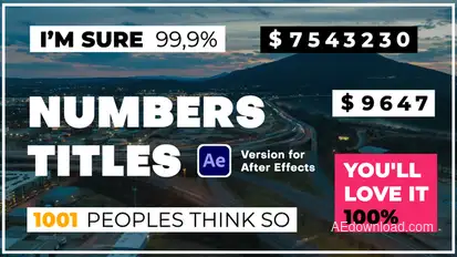 Numbers Titles Titles template preview