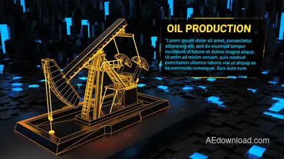 Oil Industry | Promo Video Video Displays template preview