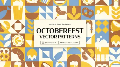 Oktoberfest Animated Background Patterns Elements template preview