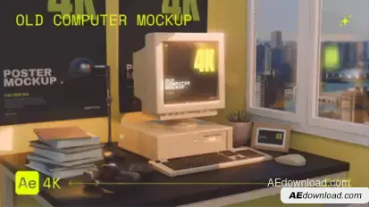 Old Computer Mockup Product Promo template preview