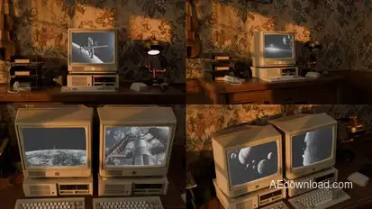 Old Computer Mockup Product Promo template preview