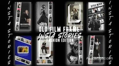 Old Film Frame Insta Stories – Fashion Edition broadcast-packages template preview