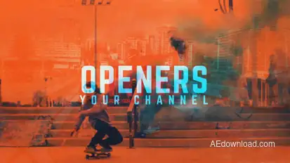 Old School Promo Logo Stings template preview