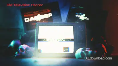 Old Television Horror Opener Product Promo template preview