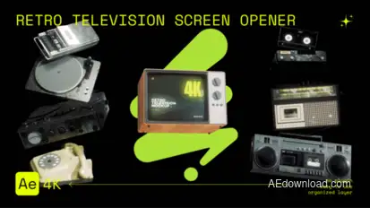 Old Television Mockup broadcast-packages template preview