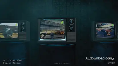 Old Television Screen Mockup Openers template preview