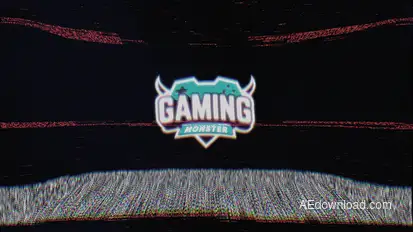 Old TV Glitch Logo Logo Stings template preview
