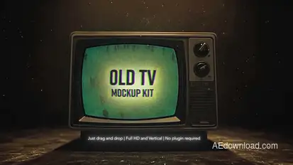 Old TV Mockup Video Displays template preview