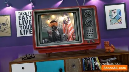 Old TV Youtube Opener Openers template preview