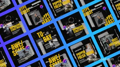 On Wall Instagram Posts Product Promo template preview