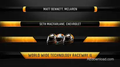 One Line Racing Lower Thirds broadcast-packages template preview
