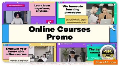 Online Courses Presentation Openers template preview
