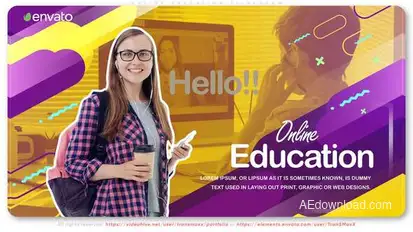Online Education Slideshow Openers template preview
