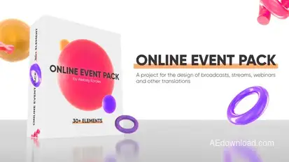 Online Event Pack / Webinar / Online Conference broadcast-packages template preview
