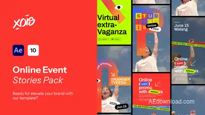 Online Event Promo Stories Pack Openers template preview