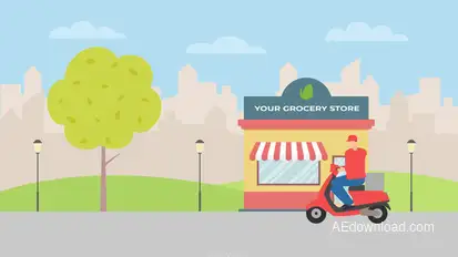 Online Grocery Delivery Product Promo template preview