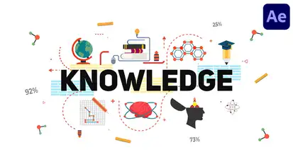 Online Learning Typography Scenes Titles template preview