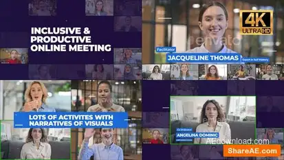 Online Meeting Group Video Conference - Zoom Event Promo Openers template preview