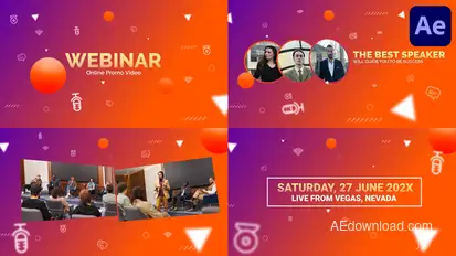 Online Webinar Promo for After Effects Openers template preview