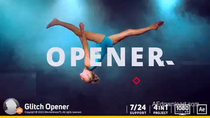 Glitch Opener Openers template preview