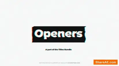 Glitch Titles Openers template preview