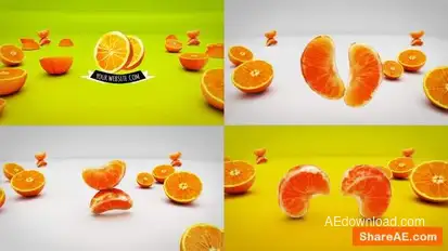 Orange Fruit Logo Reveals Logo Stings template preview
