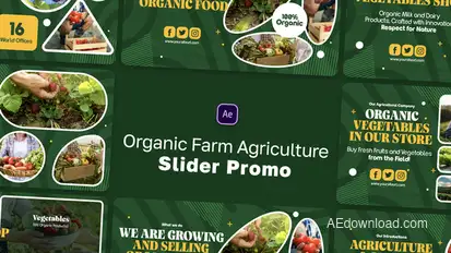 Organic Farm Agriculture Slider Promo Product Promo template preview