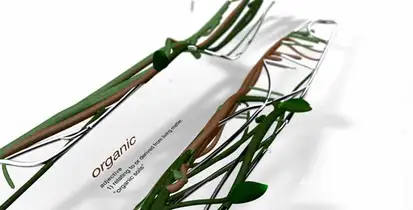 Organic Green Vegetarian Food Logo Openers template preview