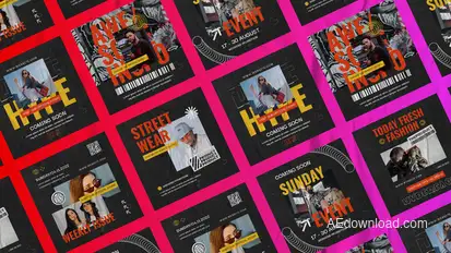 Orven Streetwear Instagram Posts Product Promo template preview