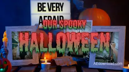 Our Last Halloween Slideshow Openers template preview