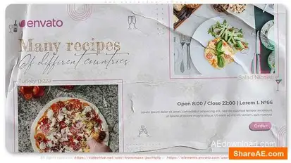 Our Restaurant Foods Openers template preview