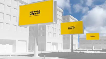 Outdoor Advertising Mockup Video Displays template preview